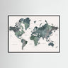 The Sage Watercolour World Map Print