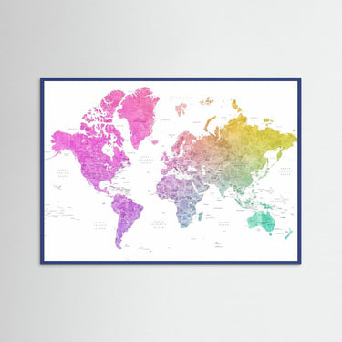 The Sunset Gradient World Map Print