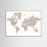 The Sepia Earth World Map Print