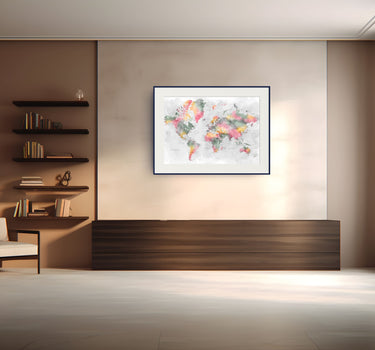 The Watercolour World Map Print